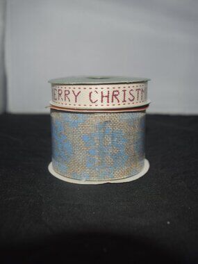 Crafter's Square Christmas Holiday Ribbon Spools Stack Lot of 2 NWT